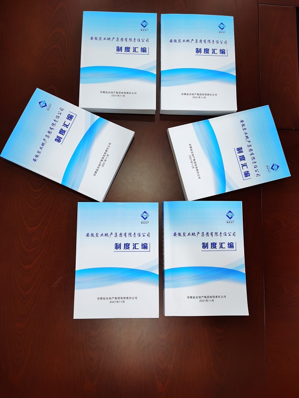 徽盐地产集团编印完成新版《治理制度汇编》